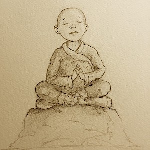 Study for "Buddha Boy"