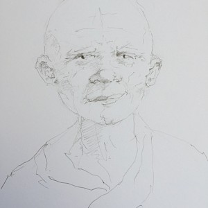 Monk series..Pencil on card